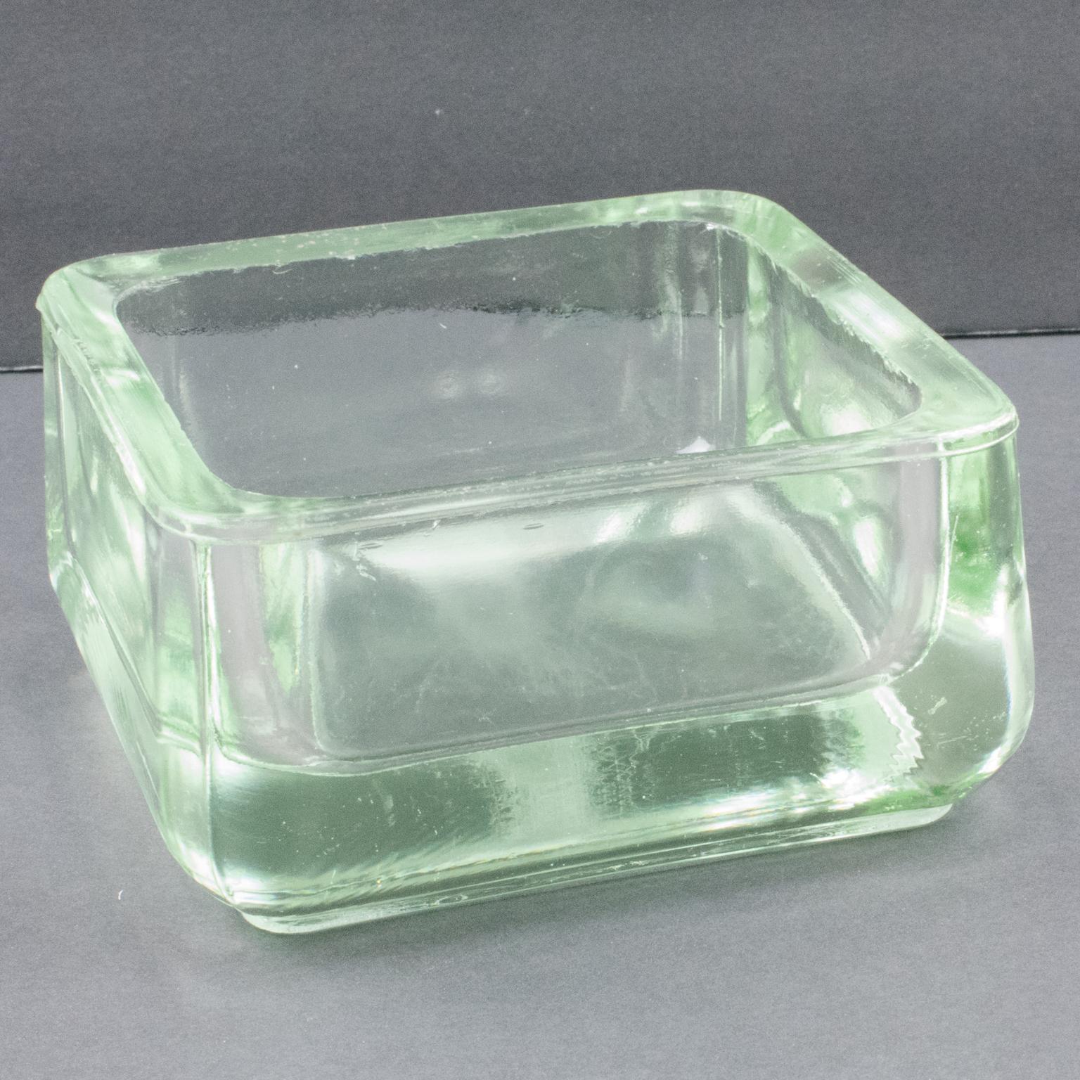 Designed by Le Corbusier for Lumax Molded Glass Desk Accessory Ashtray Catchall 5