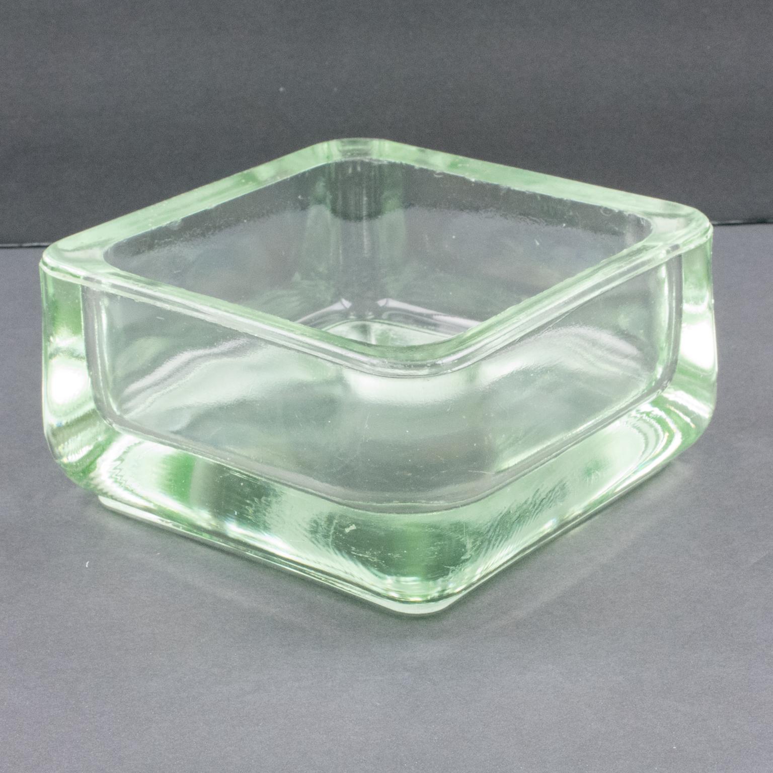 Designed by Le Corbusier for Lumax Molded Glass Desk Accessory Ashtray Catchall 6