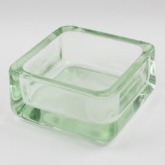Designed by Le Corbusier for Lumax Molded Glass Desk Accessory Ashtray Catchall