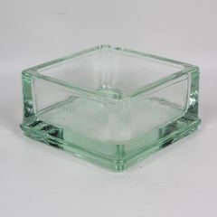 Designed by Le Corbusier for Lumax Molded Glass Desk Accessory Ashtray Catchall