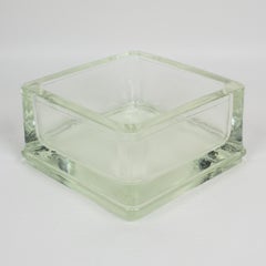 Designed by Le Corbusier for Lumax Molded Glass Desk Accessory Ashtray Catchall