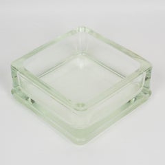 Designed by Le Corbusier for Lumax Molded Glass Desk Accessory Ashtray Catchall