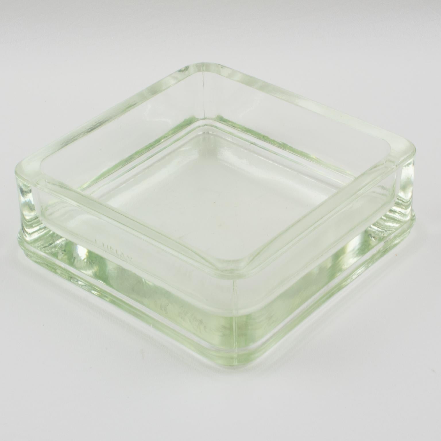 Mid-20th Century Le Corbusier for Lumax Molded Glass Ashtray Catchall