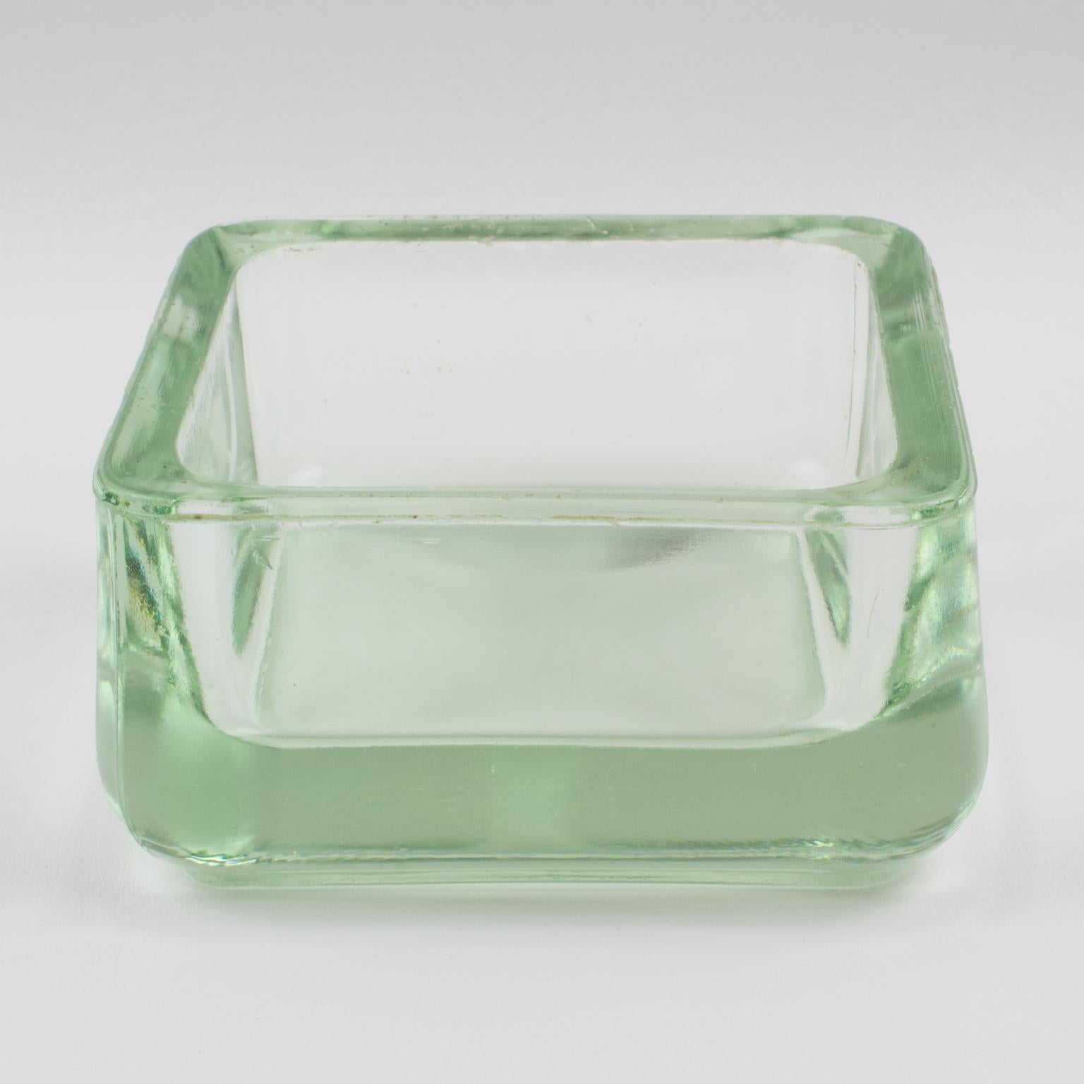 Mid-20th Century Designed by Le Corbusier for Lumax Molded Glass Desk Accessory Ashtray Catchall