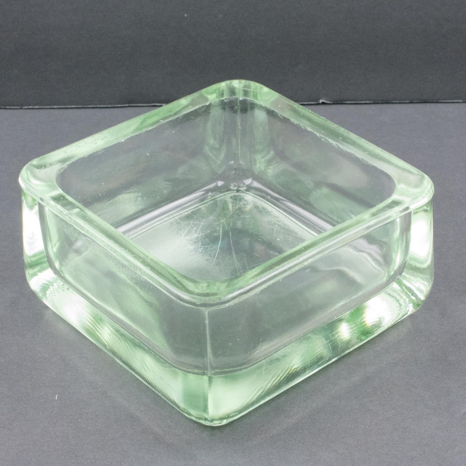 Designed by Le Corbusier for Lumax Molded Glass Desk Accessory Ashtray Catchall 3