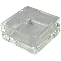 Designed by Le Corbusier for Lumax Molded Glass Desk Accessory Ashtray Catchall