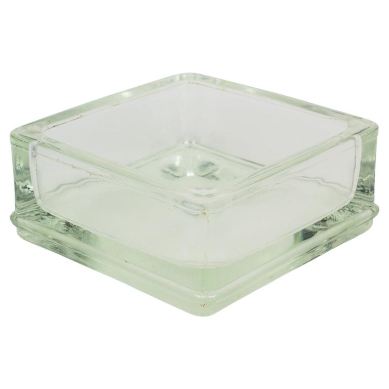 Designed by Le Corbusier for Lumax Molded Glass Desk Accessory Ashtray