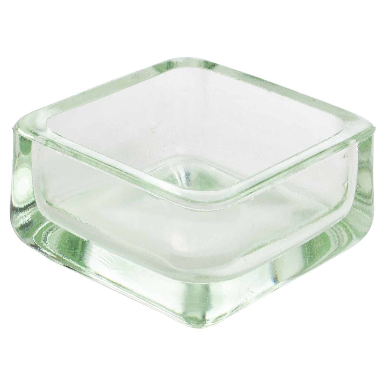 Designed by Le Corbusier for Lumax Molded Glass Desk Accessory Ashtray Catchall For Sale