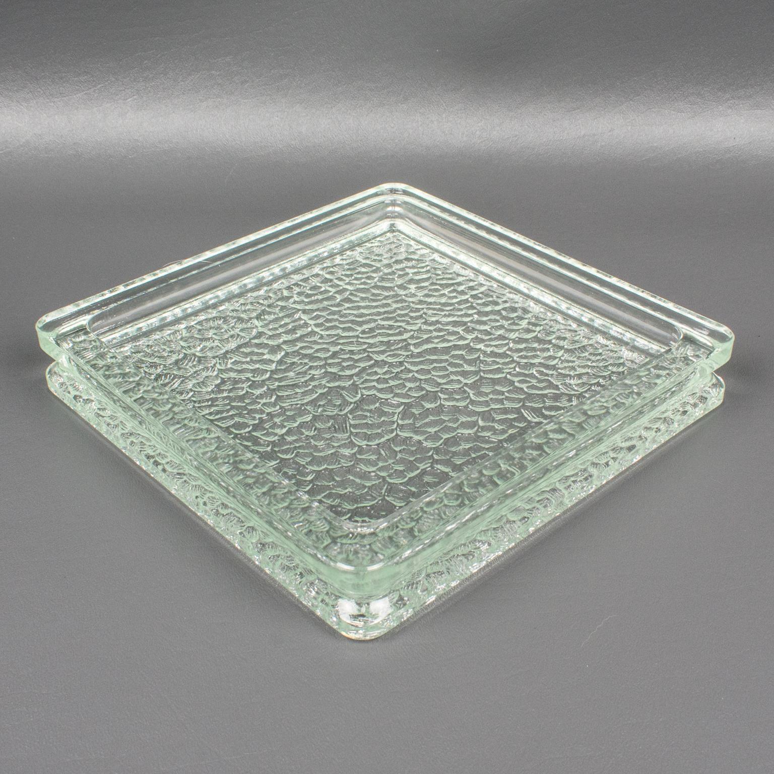 Designed by Le Corbusier for Lumax Nevada Molded Glass Desk Tidy