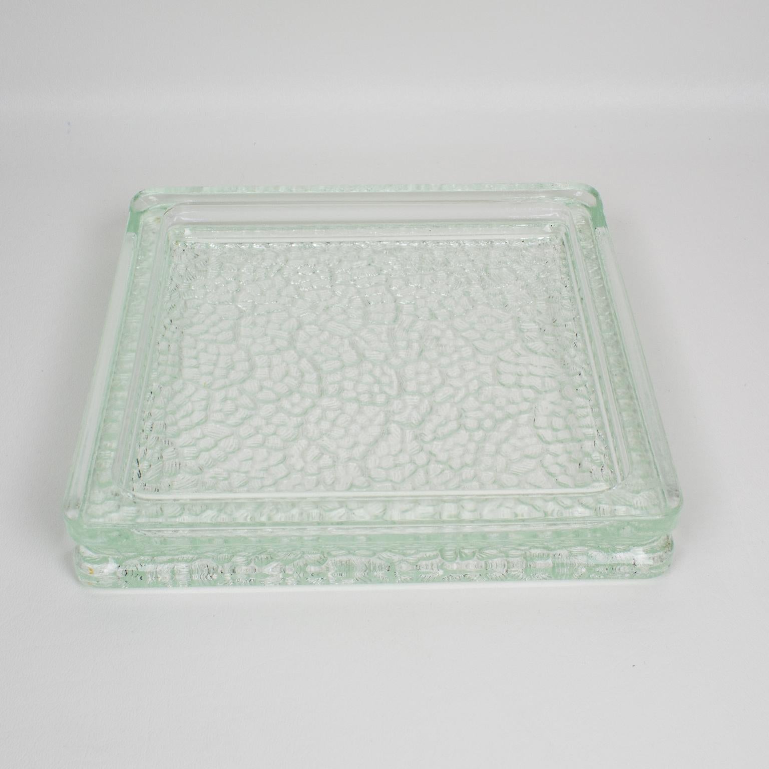 Designed by Le Corbusier for Lumax Nevada Molded Glass Desk Tidy