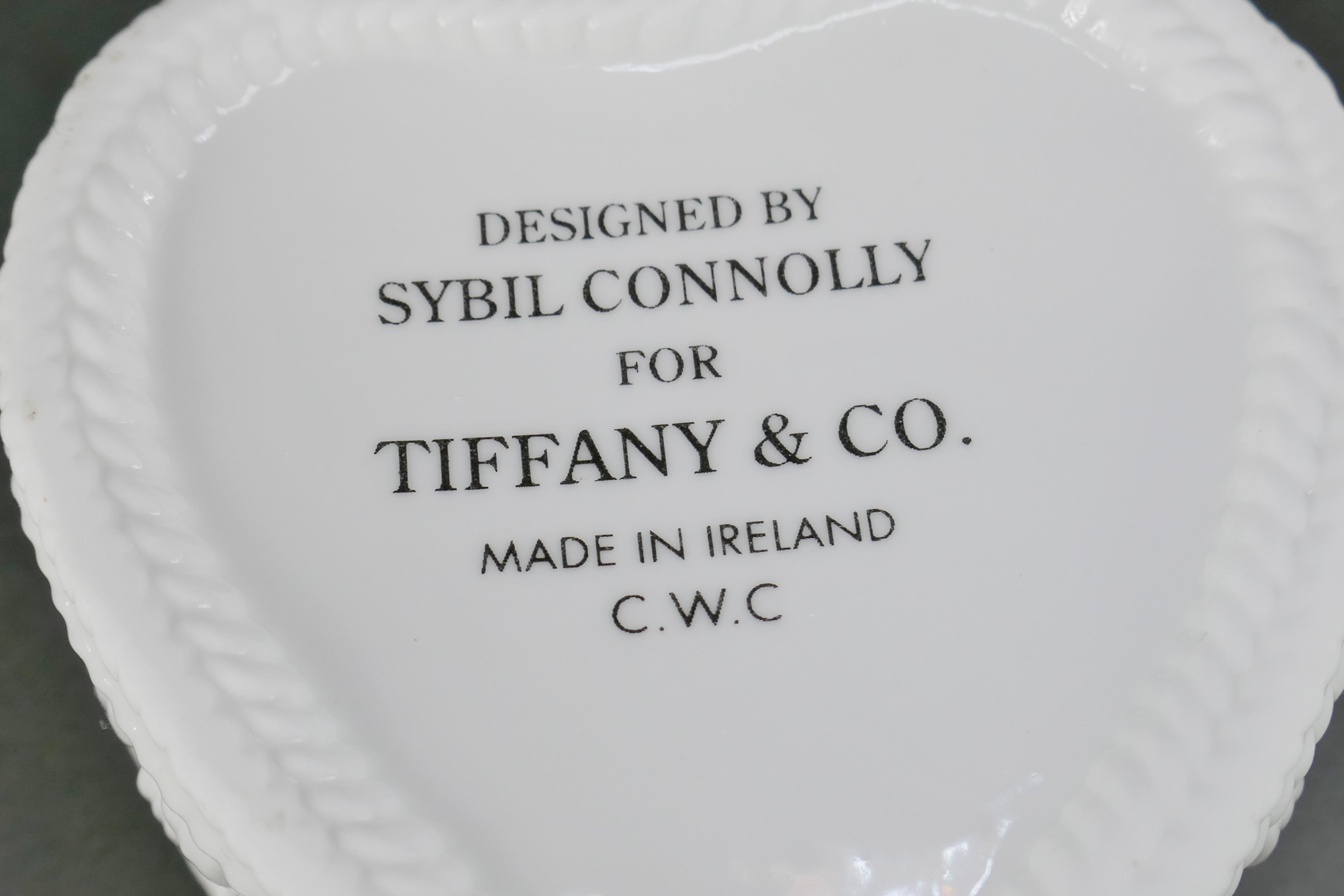 Designed By Sybil Connolly For Tiffany & Co. Heart Shaped Porcelain Trinket Box For Sale 6