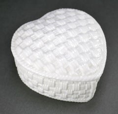 Designed By Sybil Connolly For Tiffany & Co. Heart Shaped Porcelain Trinket Box