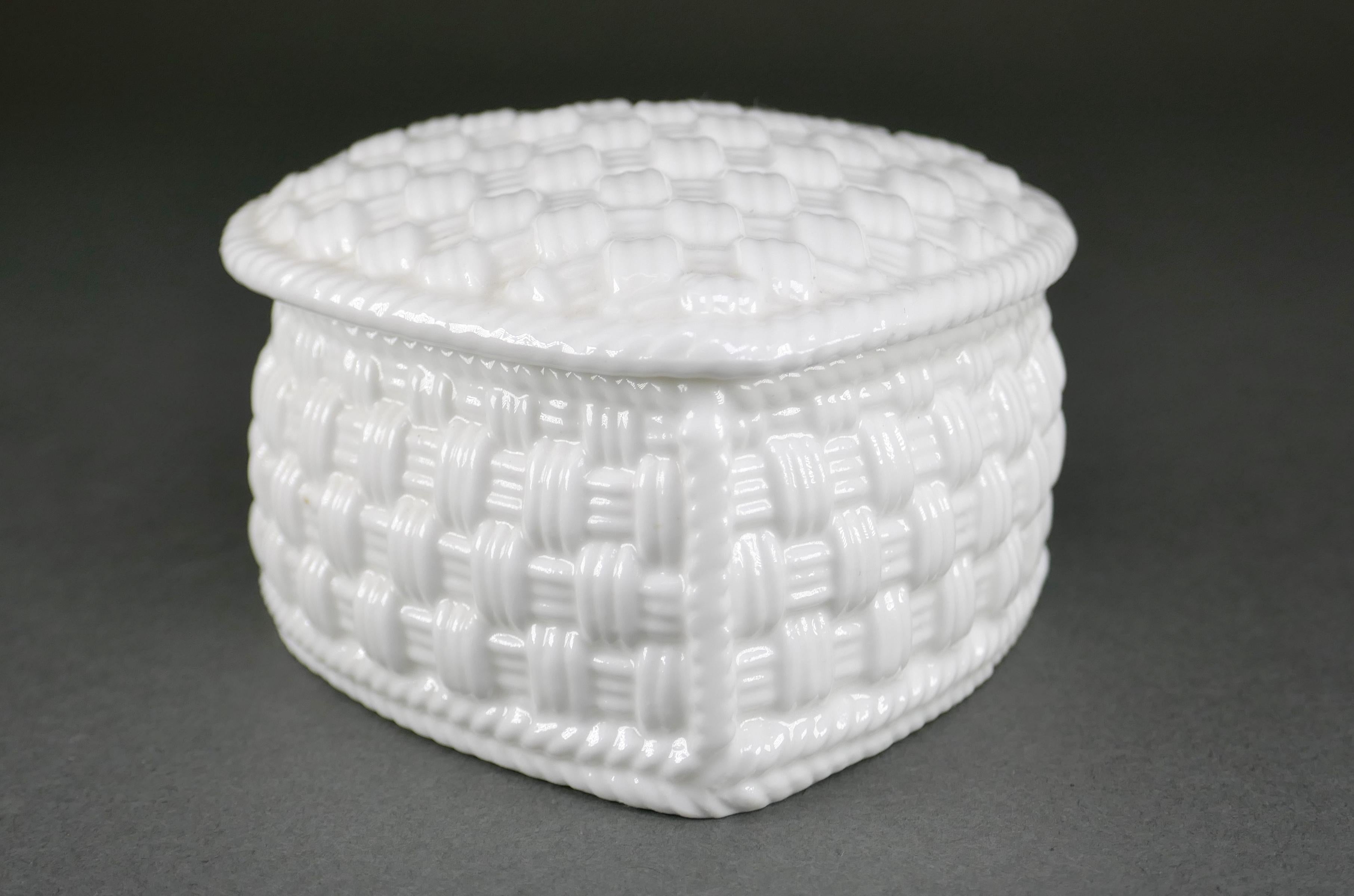 Victorian Designed By Sybil Connolly For Tiffany & Co. Heart Shaped Porcelain Trinket Box For Sale