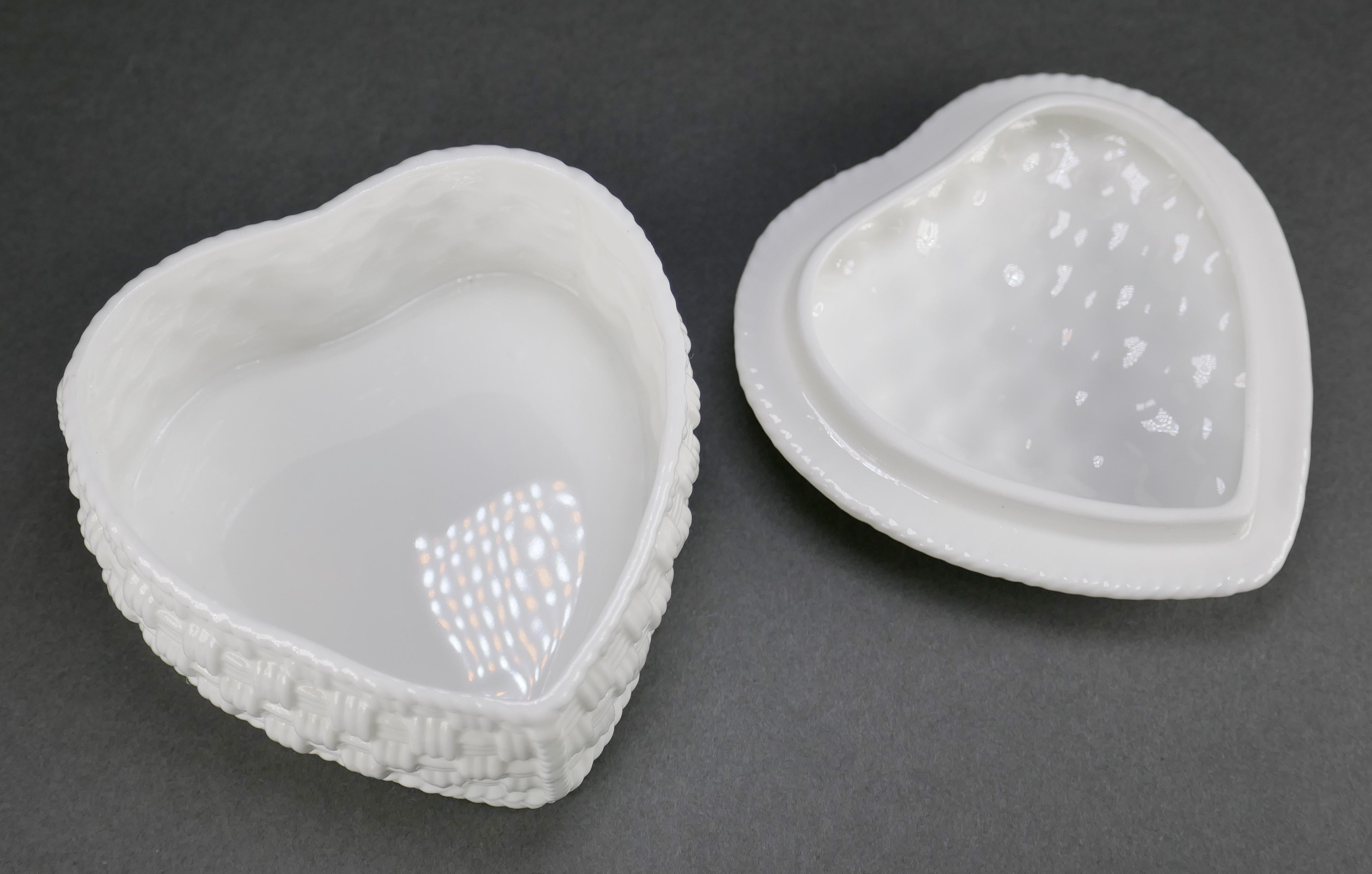 20th Century Designed By Sybil Connolly For Tiffany & Co. Heart Shaped Porcelain Trinket Box For Sale