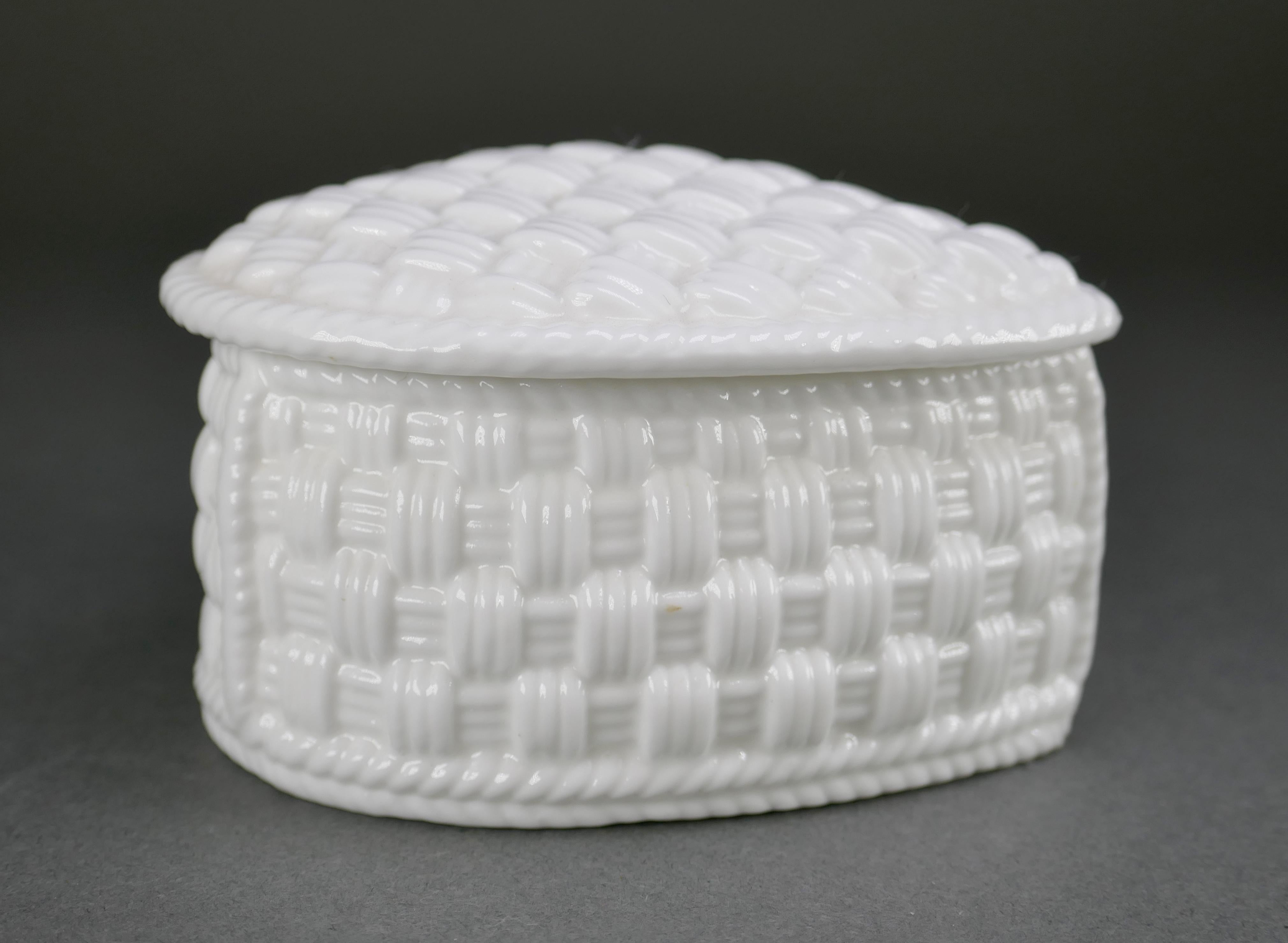 Designed By Sybil Connolly For Tiffany & Co. Heart Shaped Porcelain Trinket Box For Sale 1