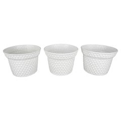Designed By Sybil Connolly For Tiffany & Co Set Of Three Porcelain Flower Pots