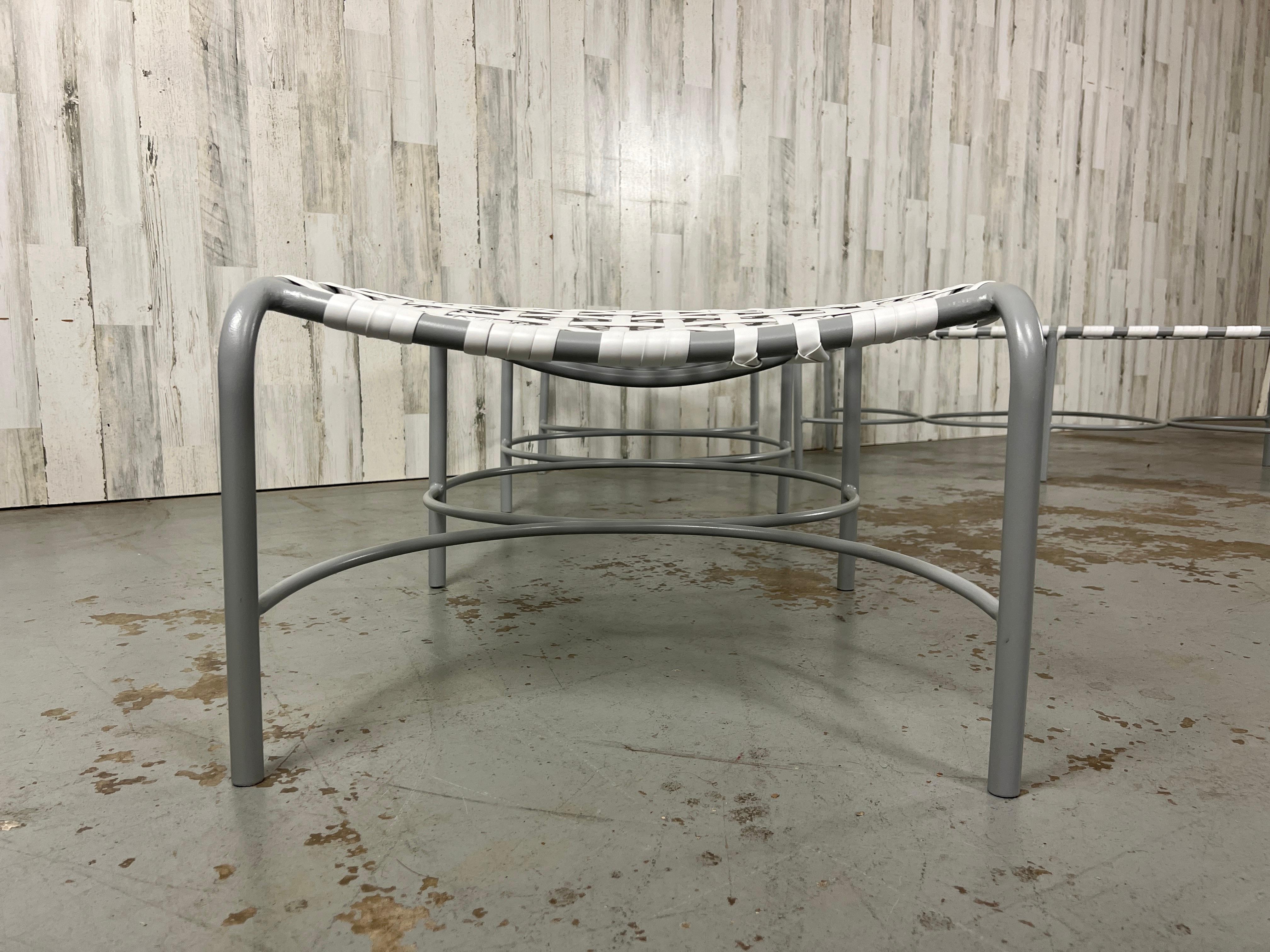 Mid-Century Modern Designed by Tadao Inouye, Kantan Benches for Brown Jordan For Sale