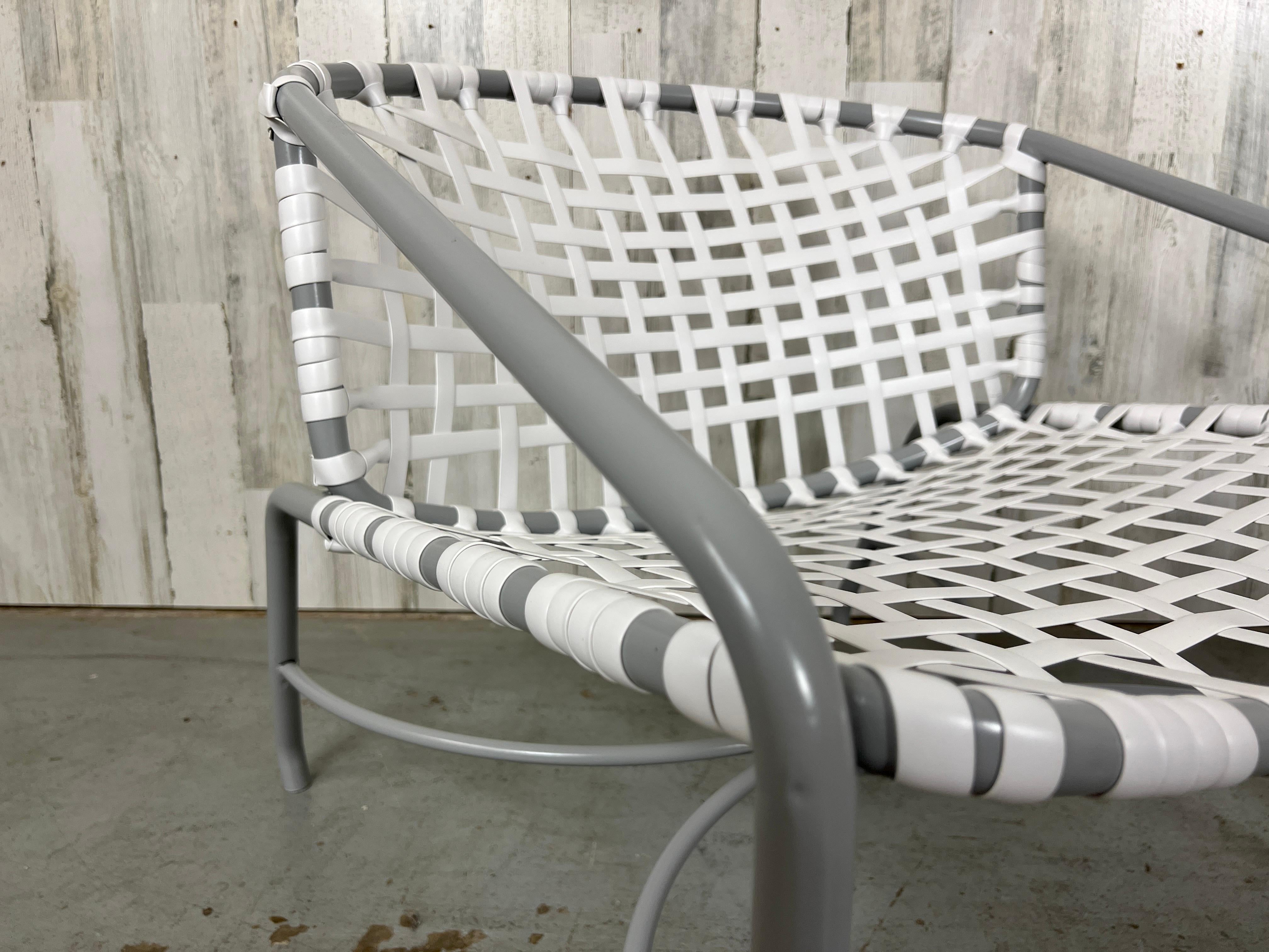 Aluminum Designed by Tadao Inouye, Kantan Lounge Chairs for Brown Jordan For Sale