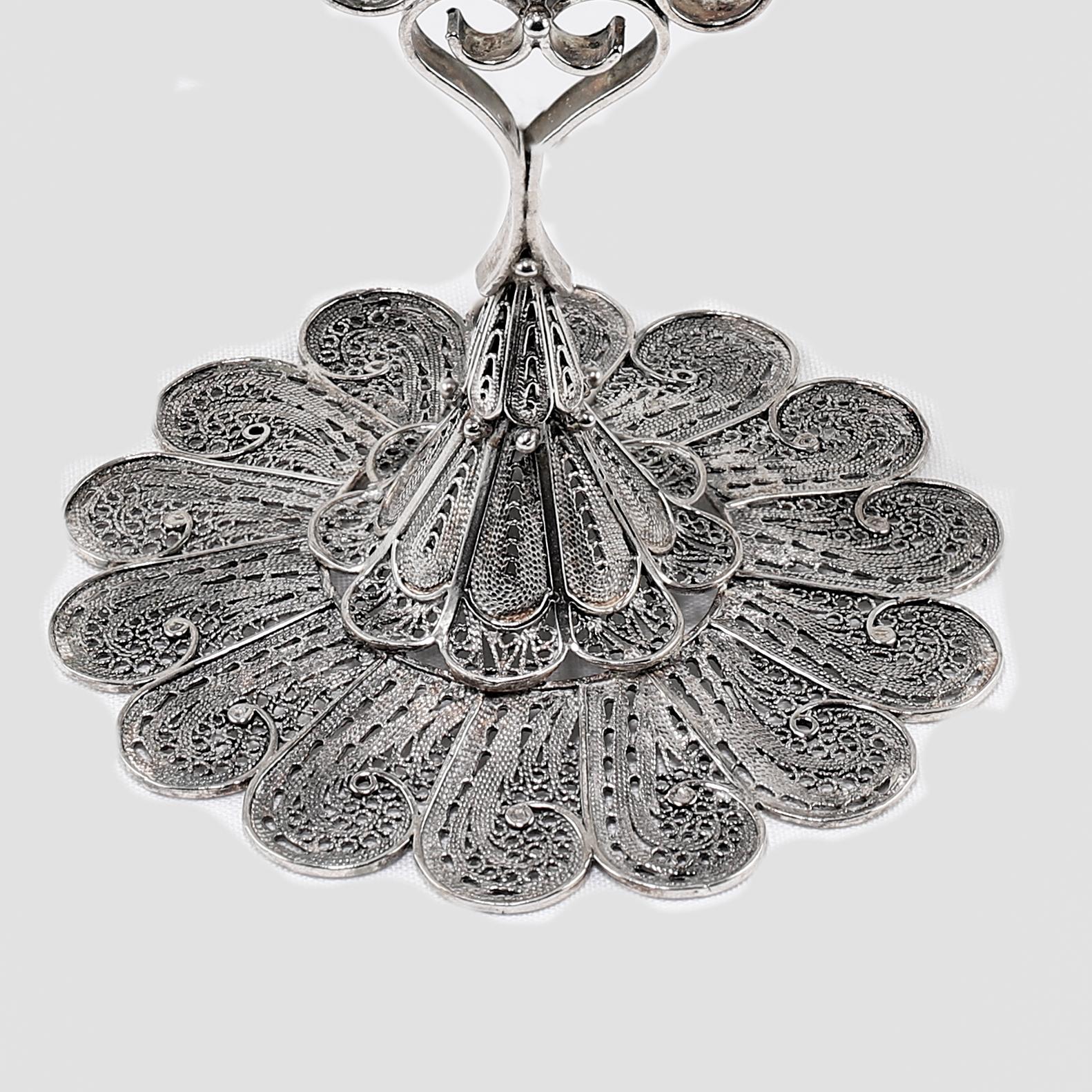 da uomo o donna Menorah in argento sterling fatto a mano di design yemenita Made in Israel per Hanukkah in vendita