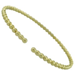 Designer 14 Karat Yellow Gold Flexible Bangle Bracelet, Collection Piece