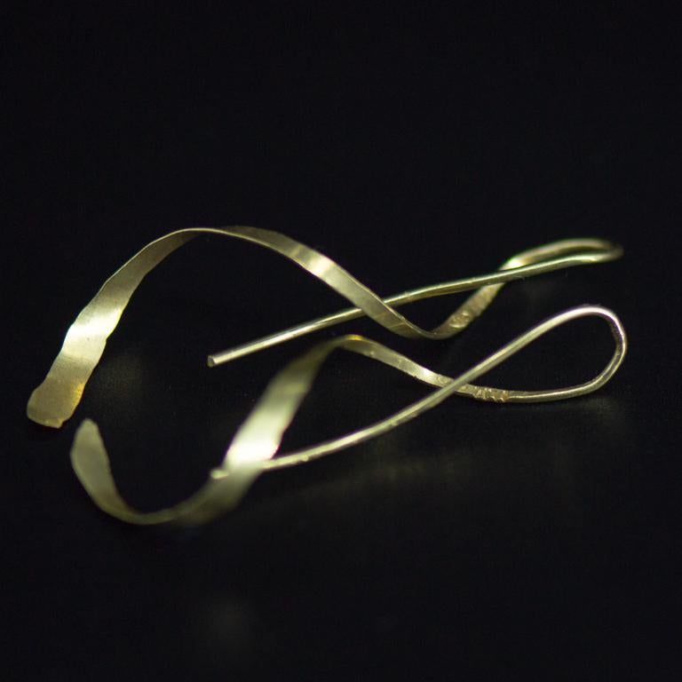 Designer 18ct Gold Handcrafted Dangling Helix Spiral Ohrringe im Zustand „Neu“ im Angebot in L-Għarb, MT