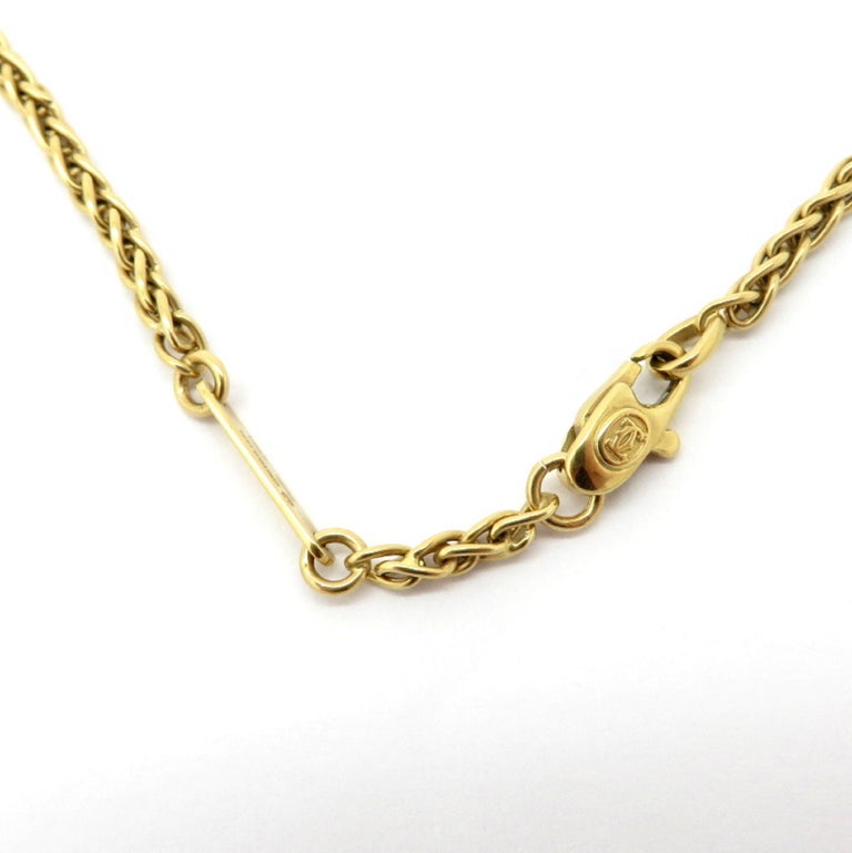 Designer 18 Karat Yellow Gold Double C Cartier Charm Necklace at ...