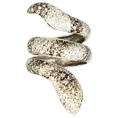 Designer 3 Karat Diamanten Rattlesnake Ring 18 Karat