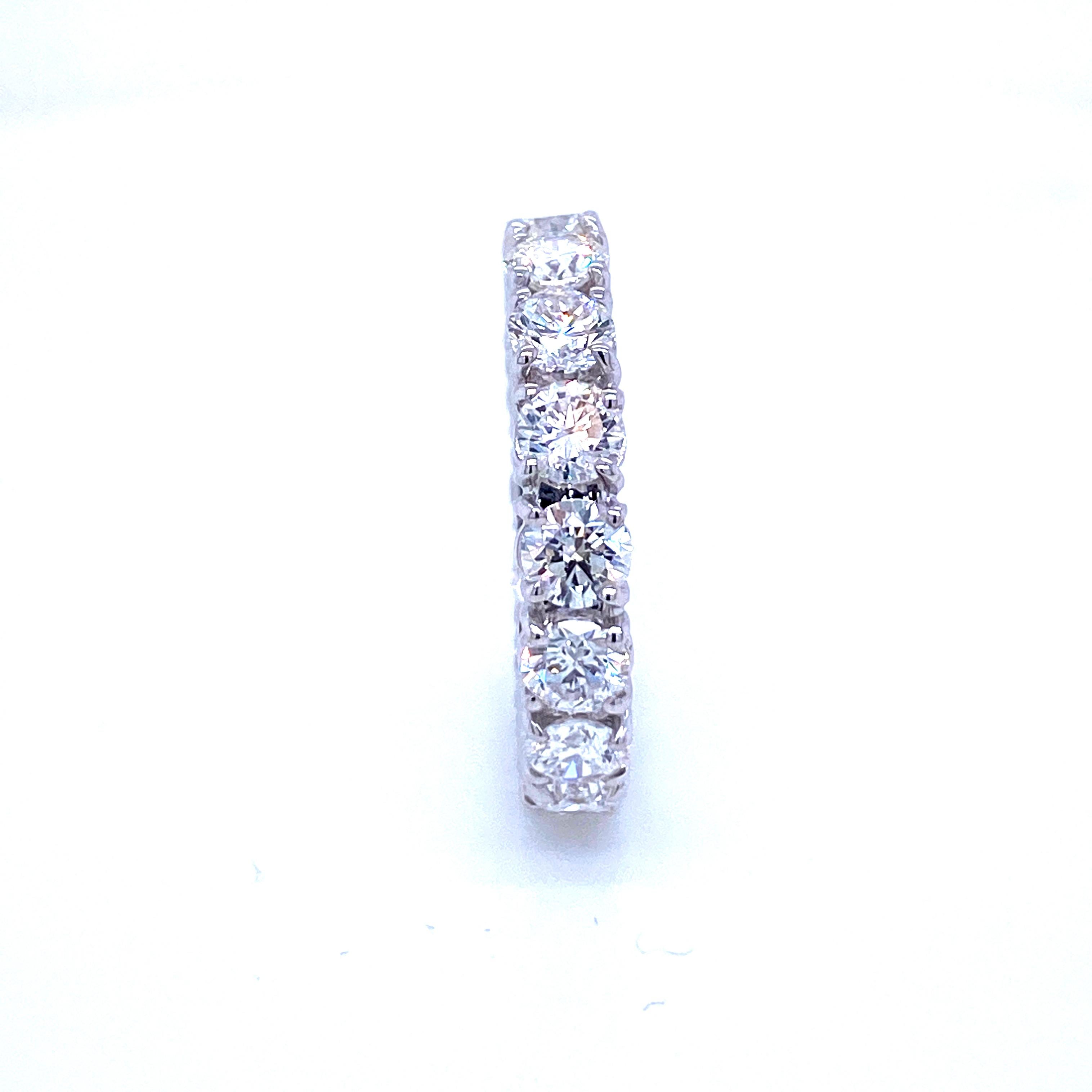 Women's or Men's Designer 4 Carat Diamond Eternity Ring For Sale