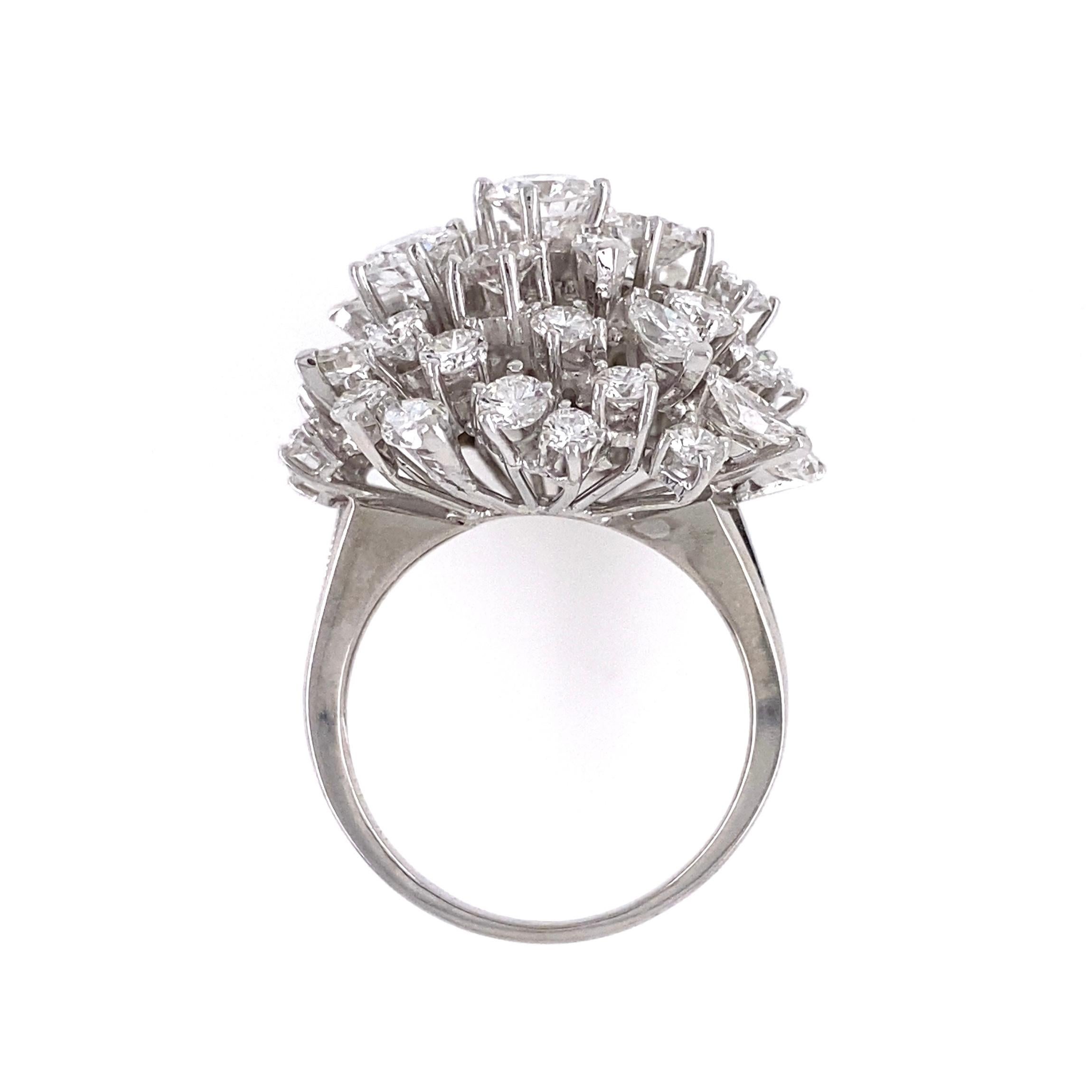 Designer 4,50 Karat Diamant Gubelin Cocktail-Ring Estate Fine Jewelry (Gemischter Schliff)