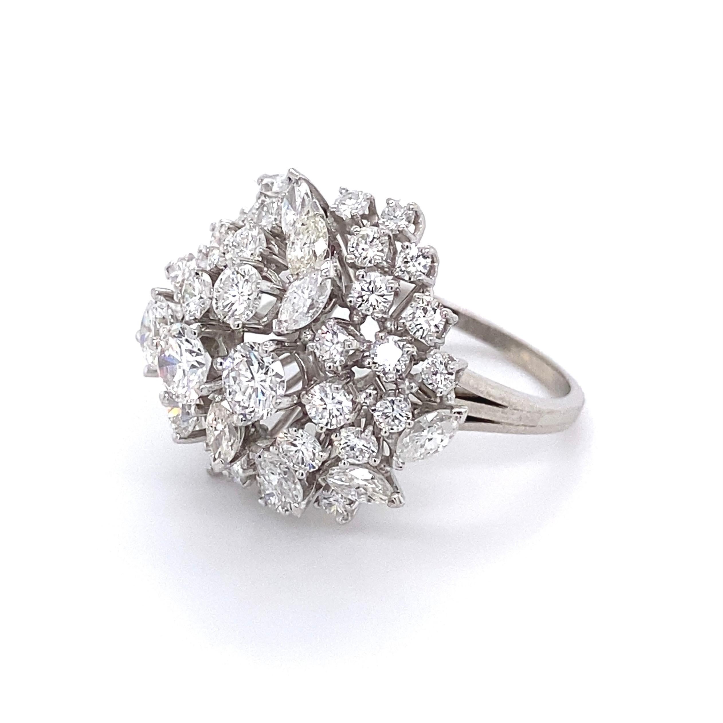 Designer 4,50 Karat Diamant Gubelin Cocktail-Ring Estate Fine Jewelry im Zustand „Hervorragend“ in Montreal, QC