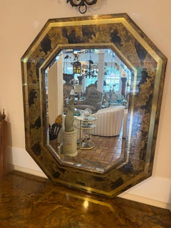 Designer Acid Etched Octagonal Mirror by LaBarge