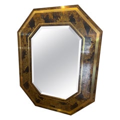Designer Acid Etched Octagonal Mirror by LaBarge