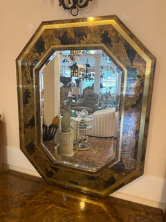 Miroir octogonal gravé à l'acide par LaBarge