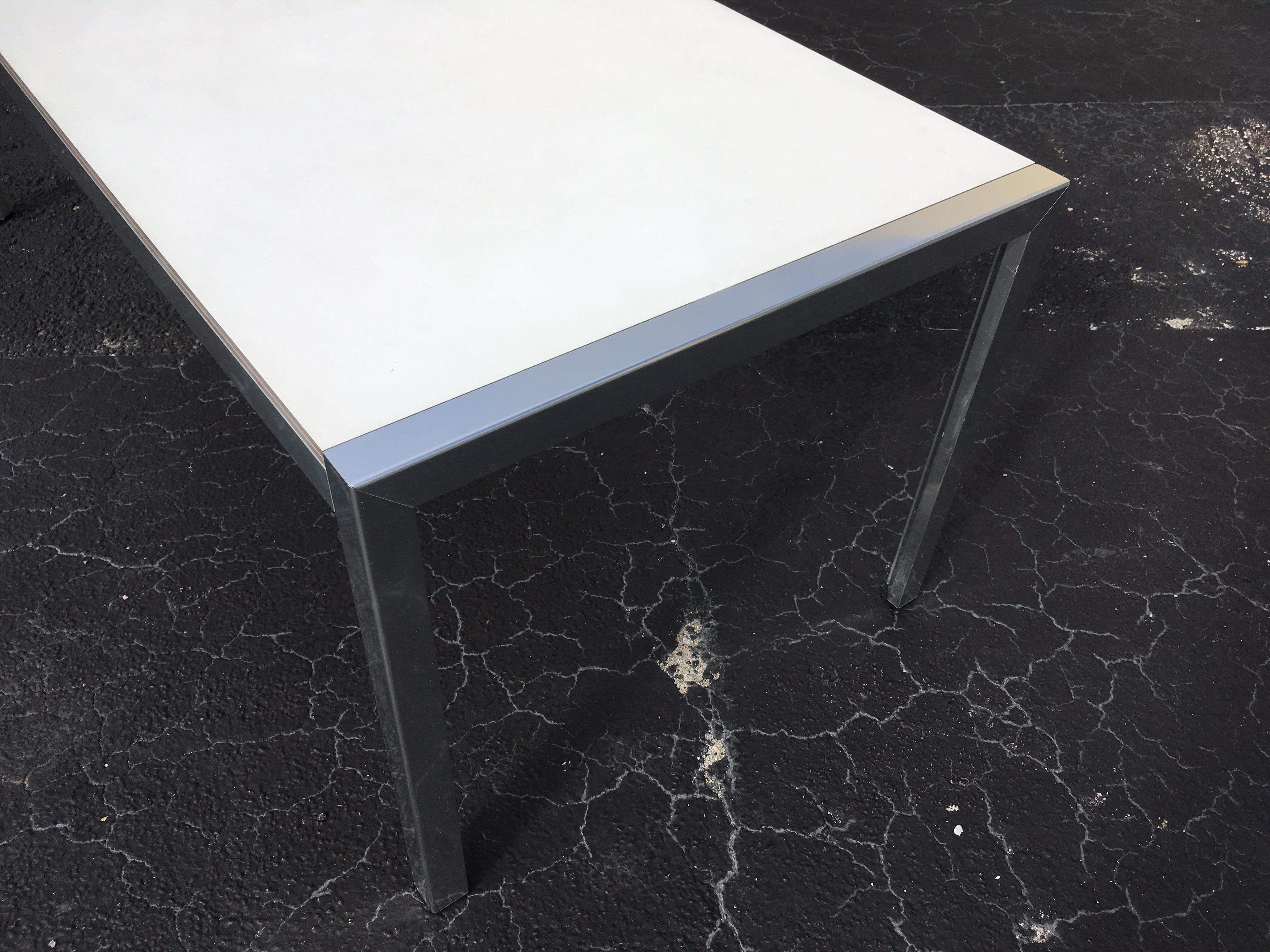 Designer Aluminum Dining Table or Desk, Great Quality, 1970s 6