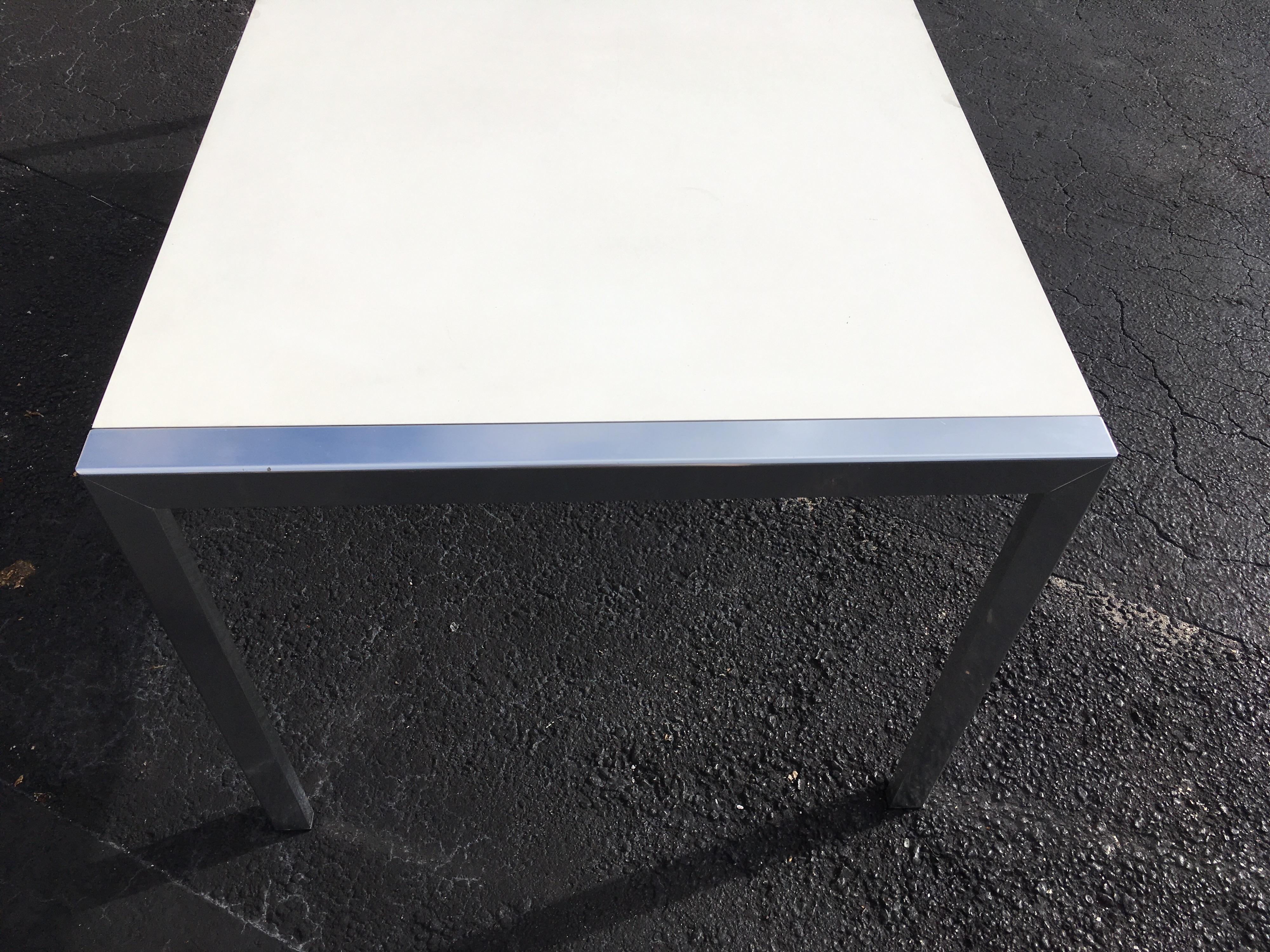 Designer Aluminum Dining Table or Desk, Great Quality, 1970s In Good Condition In Miami, FL