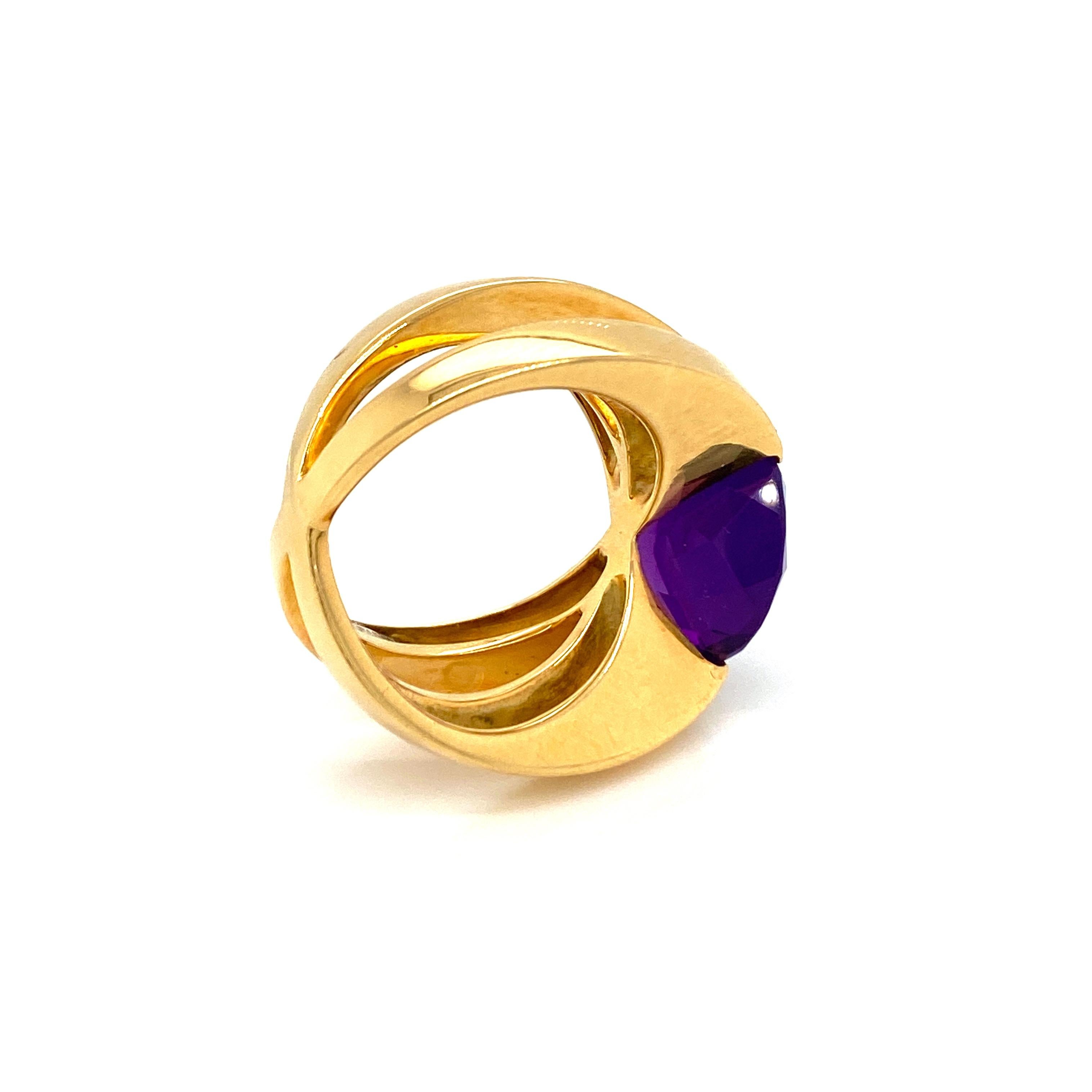 Designer Amethyst Diamond Ring 4