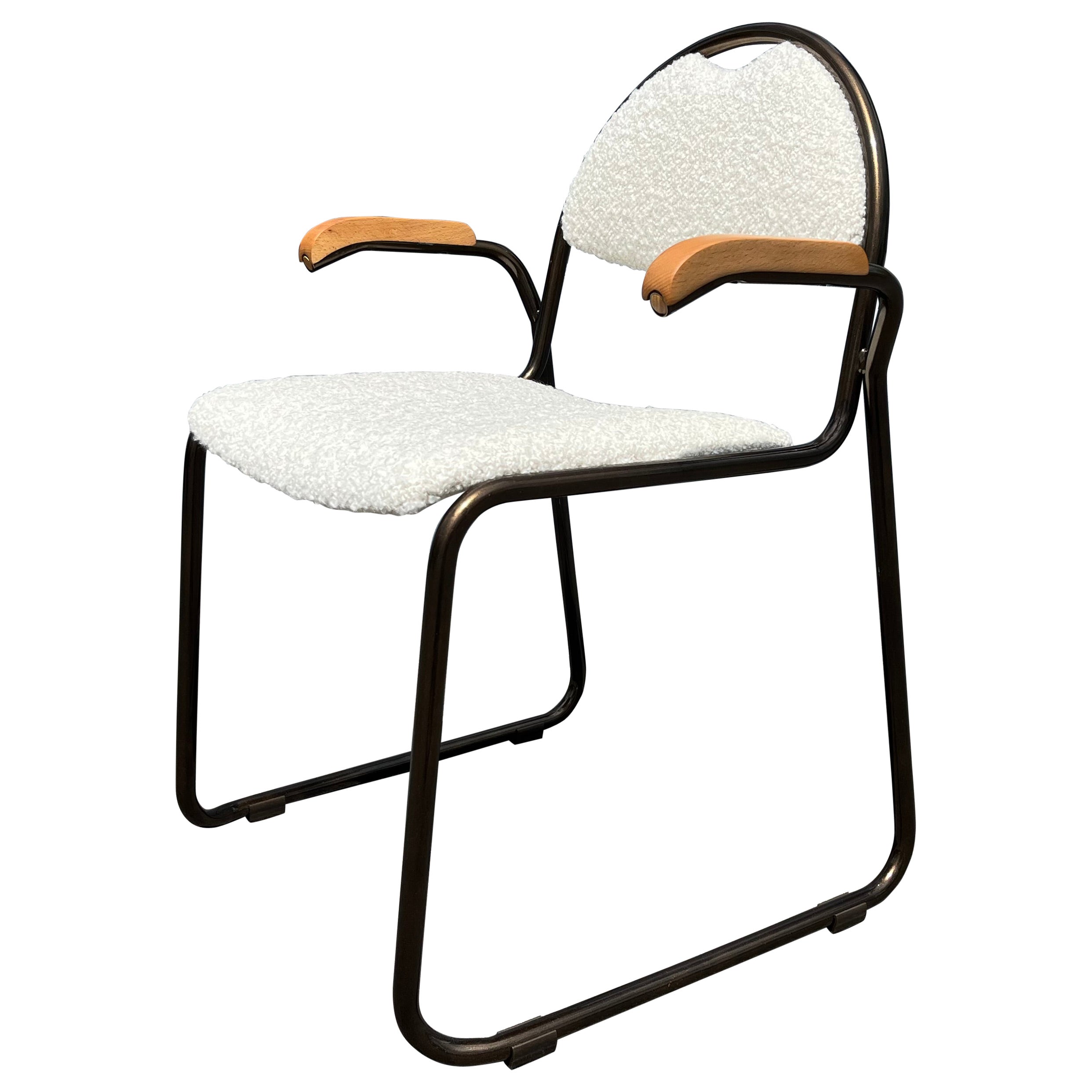 Poltrona di design, Bronzo, Boucle Kravet Avorio, Made in Italy in vendita