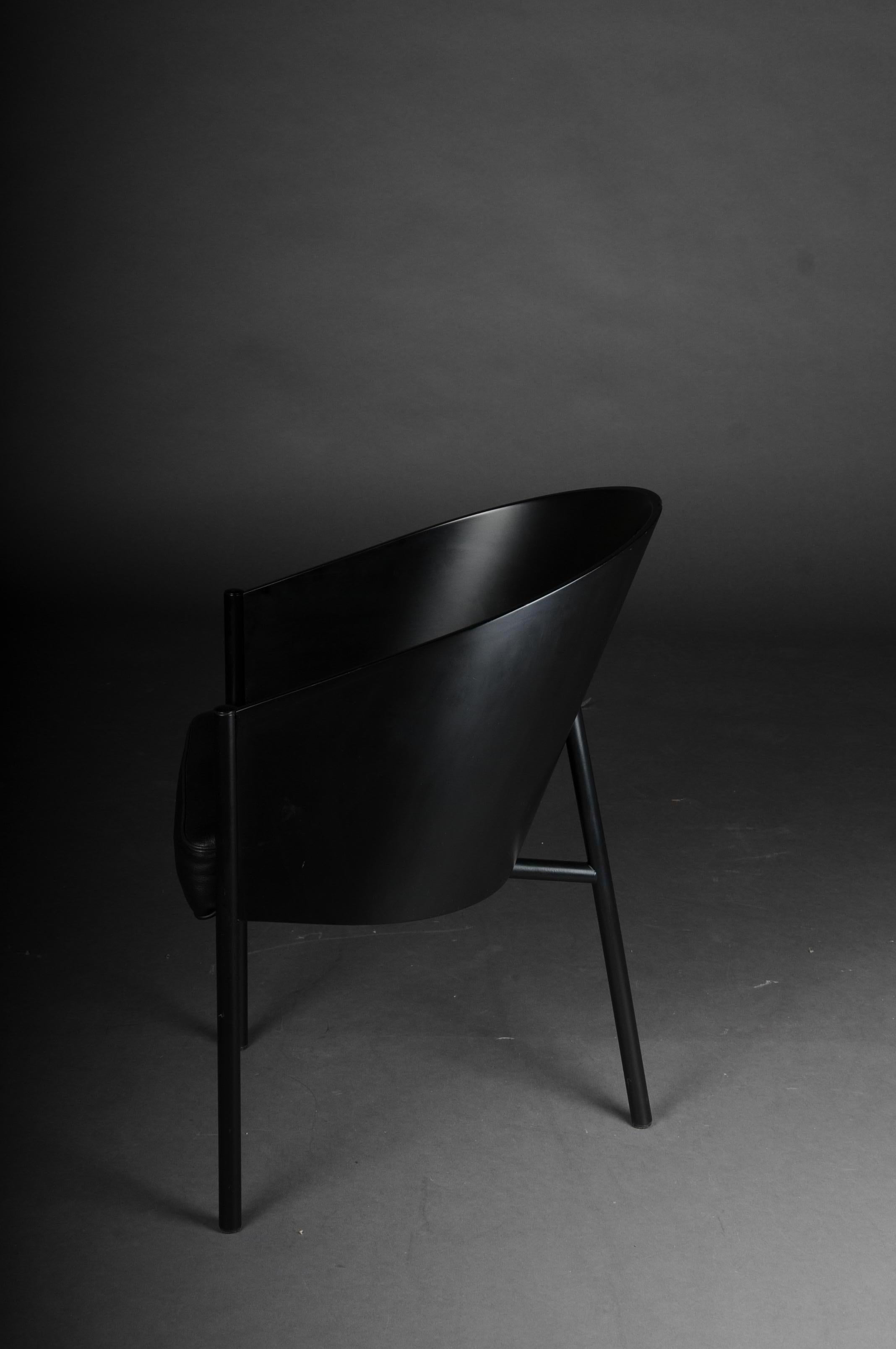 Designer Armchair Philippe Strack, Black, Pratfall For Sale 11