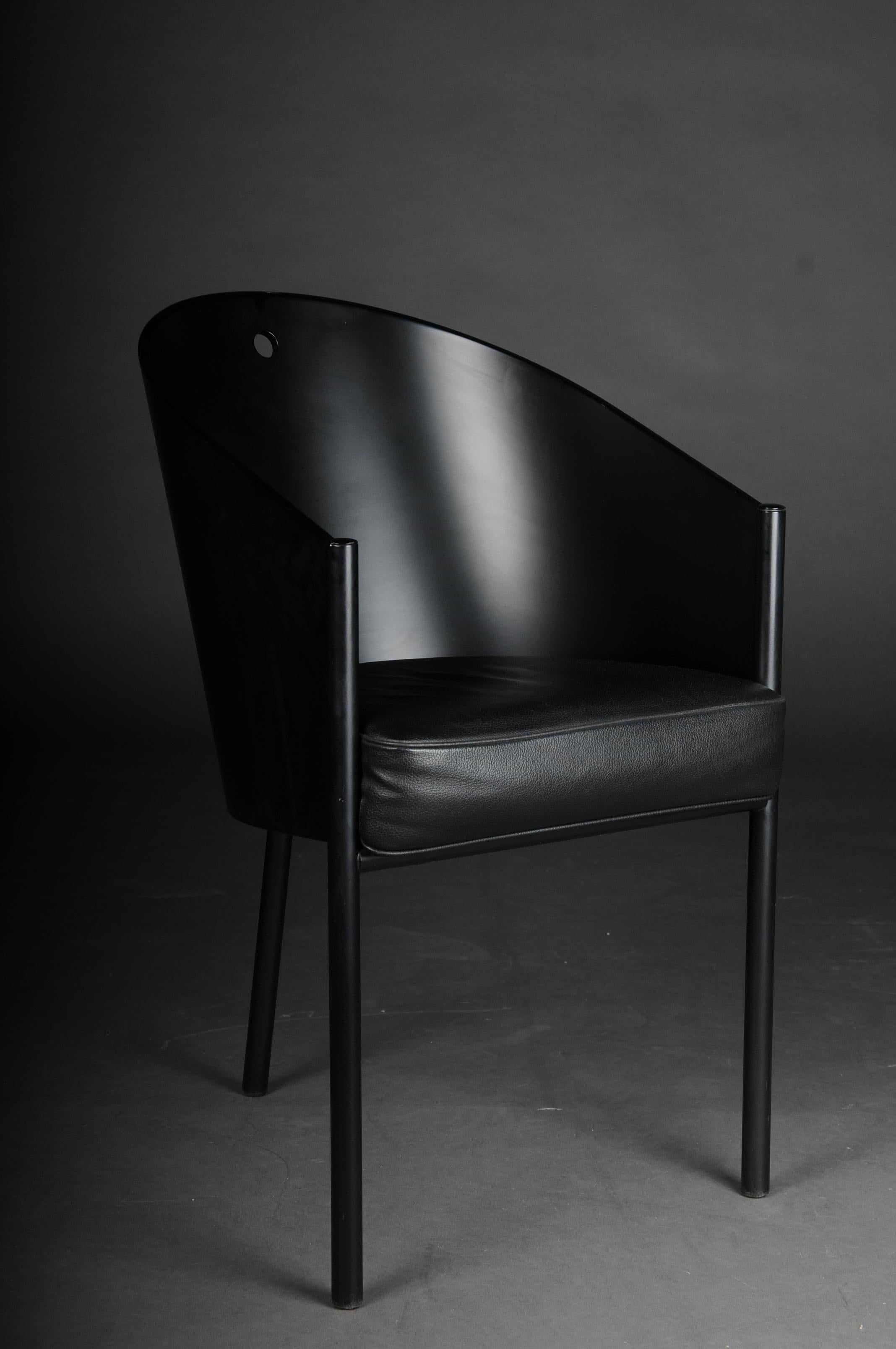 Designer Armchair Philippe Strack, Black, Pratfall In Good Condition For Sale In Berlin, DE