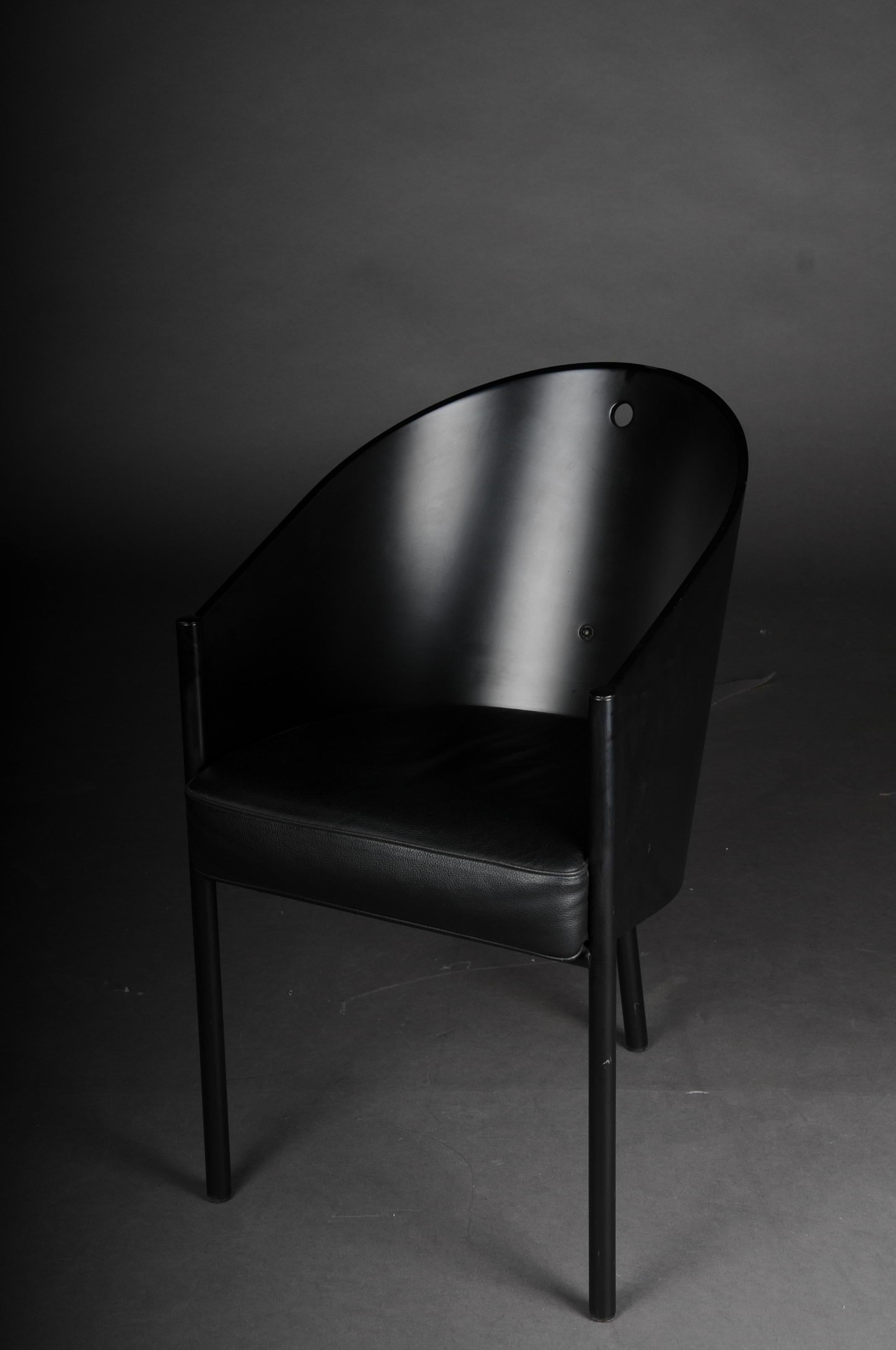 Designer Armchair Philippe Strack, Black, Pratfall For Sale 1