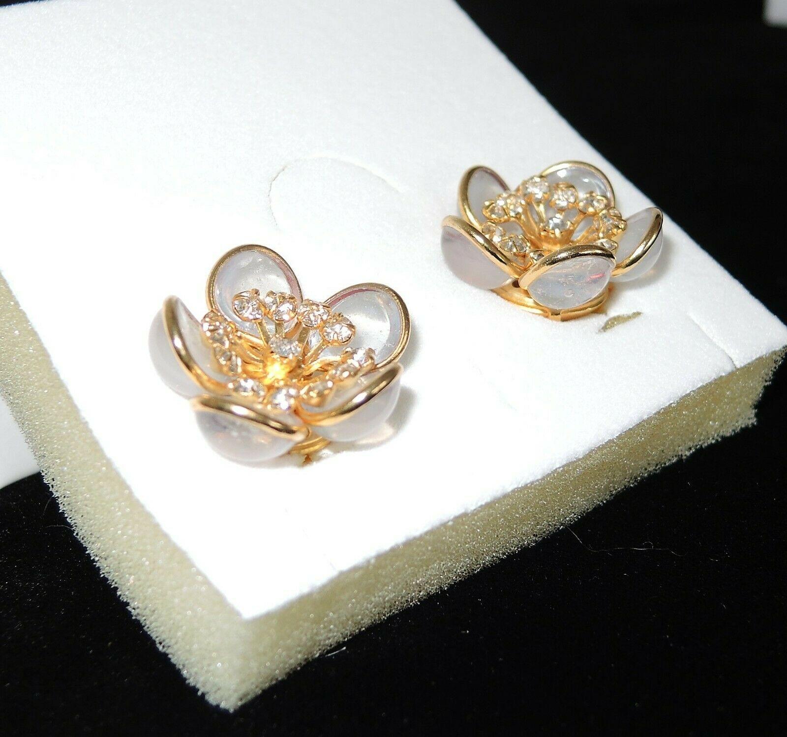 earrings with flower inside