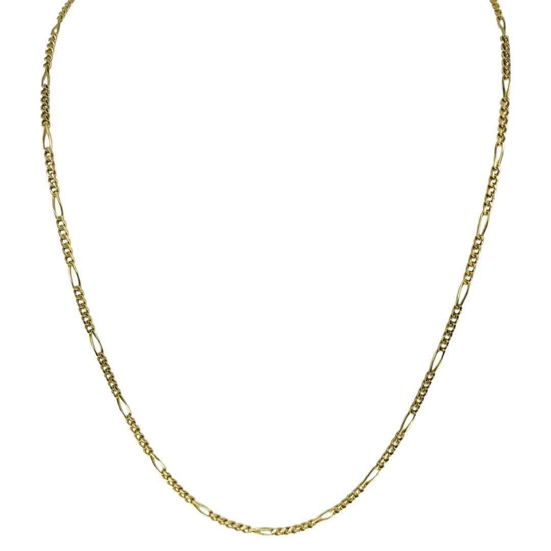 Chaîne de collier à maillons Figaro de 2,8 mm en or 18k de 21 pouces du designer BALESTRA Unisexe en vente