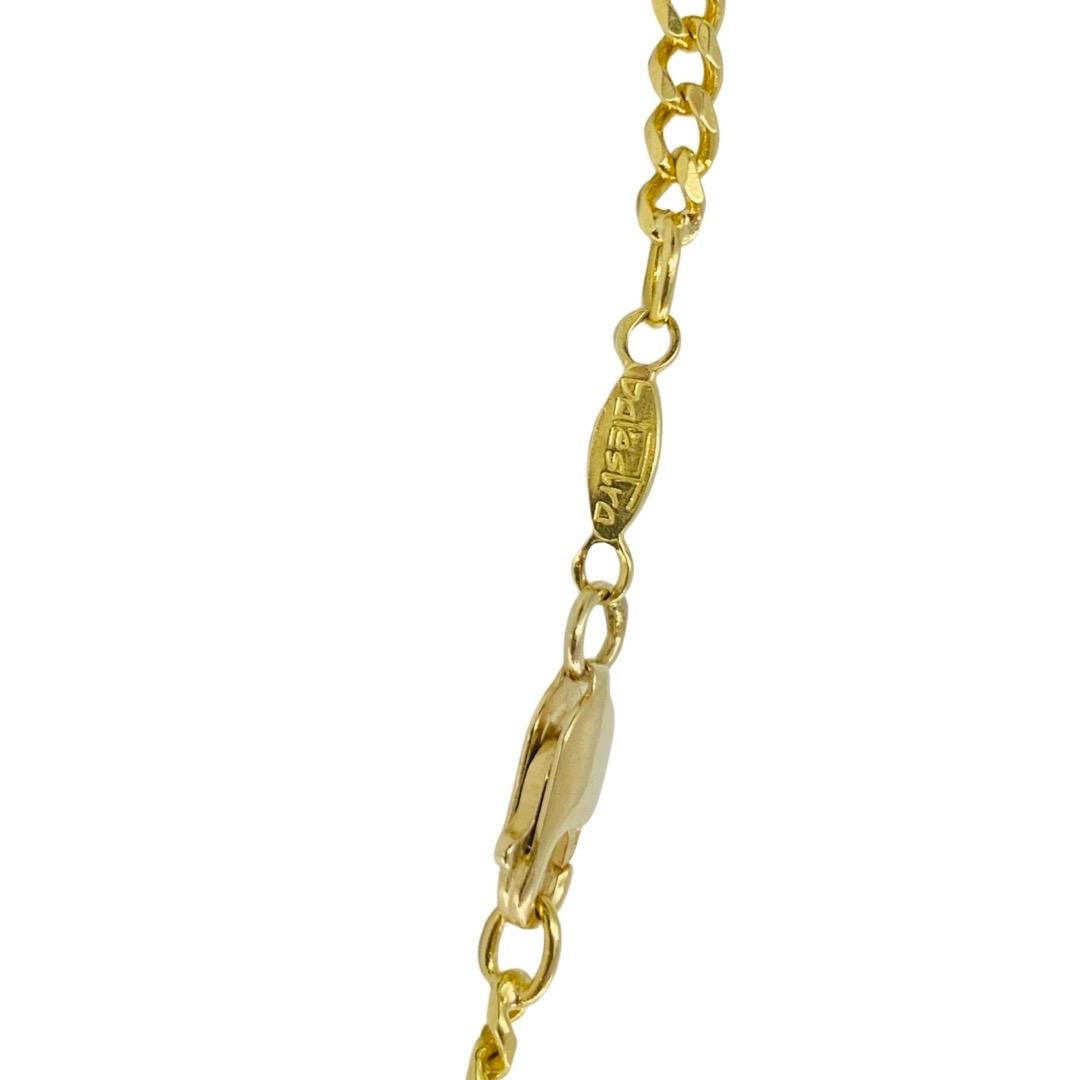 Chaîne de collier à maillons Figaro de 2,8 mm en or 18k de 21 pouces du designer BALESTRA en vente 1