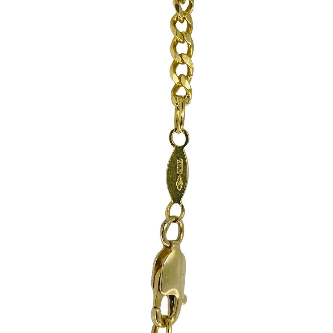 Chaîne de collier à maillons Figaro de 2,8 mm en or 18k de 21 pouces du designer BALESTRA en vente 2