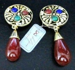 Designer Beaded Necklace and Earring Set by Gianni De Liguoro Italy