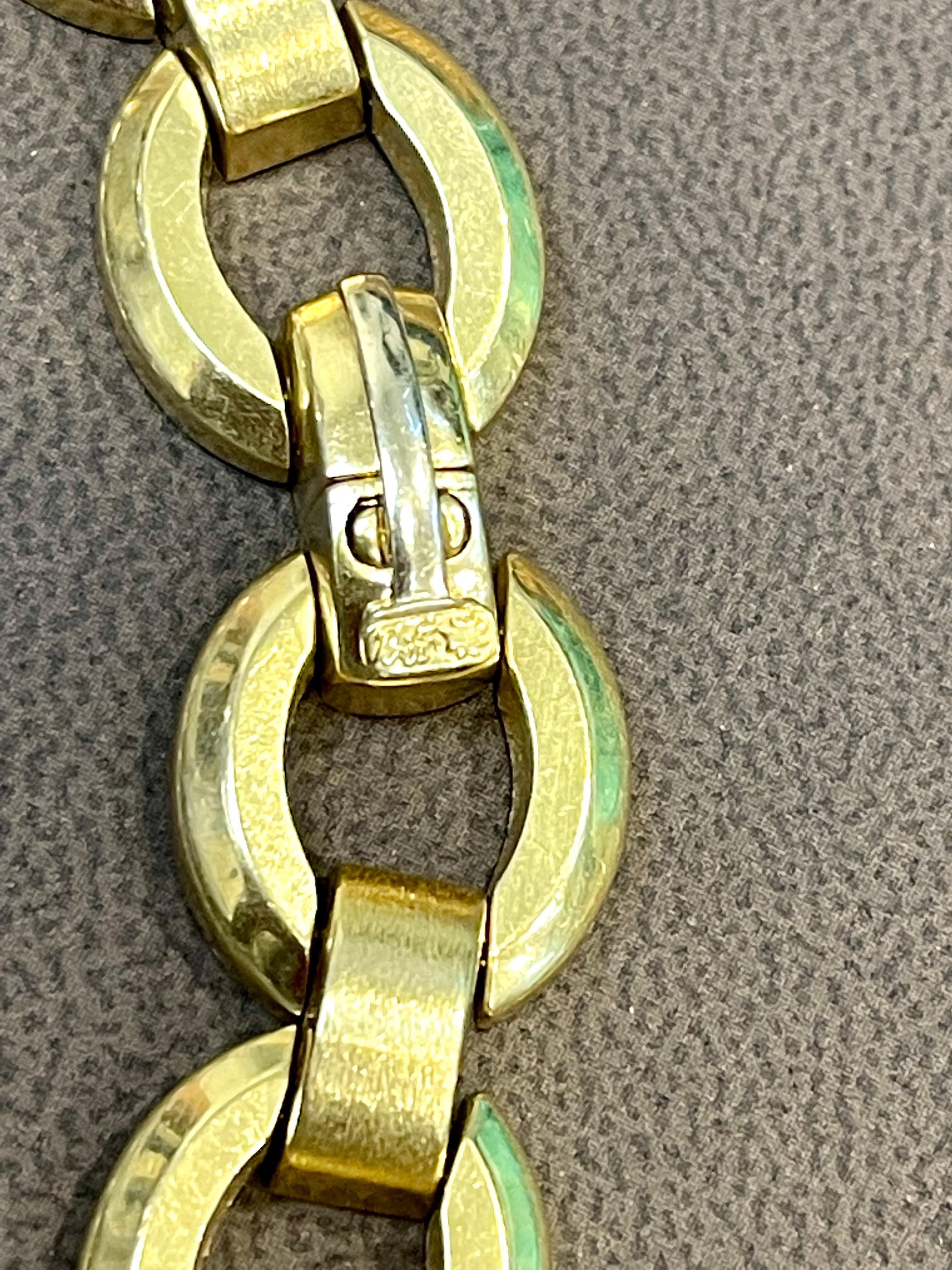 Designer Biffy's Italian Vintage 18 Karat Yellow Gold  Oval Link Necklace 3