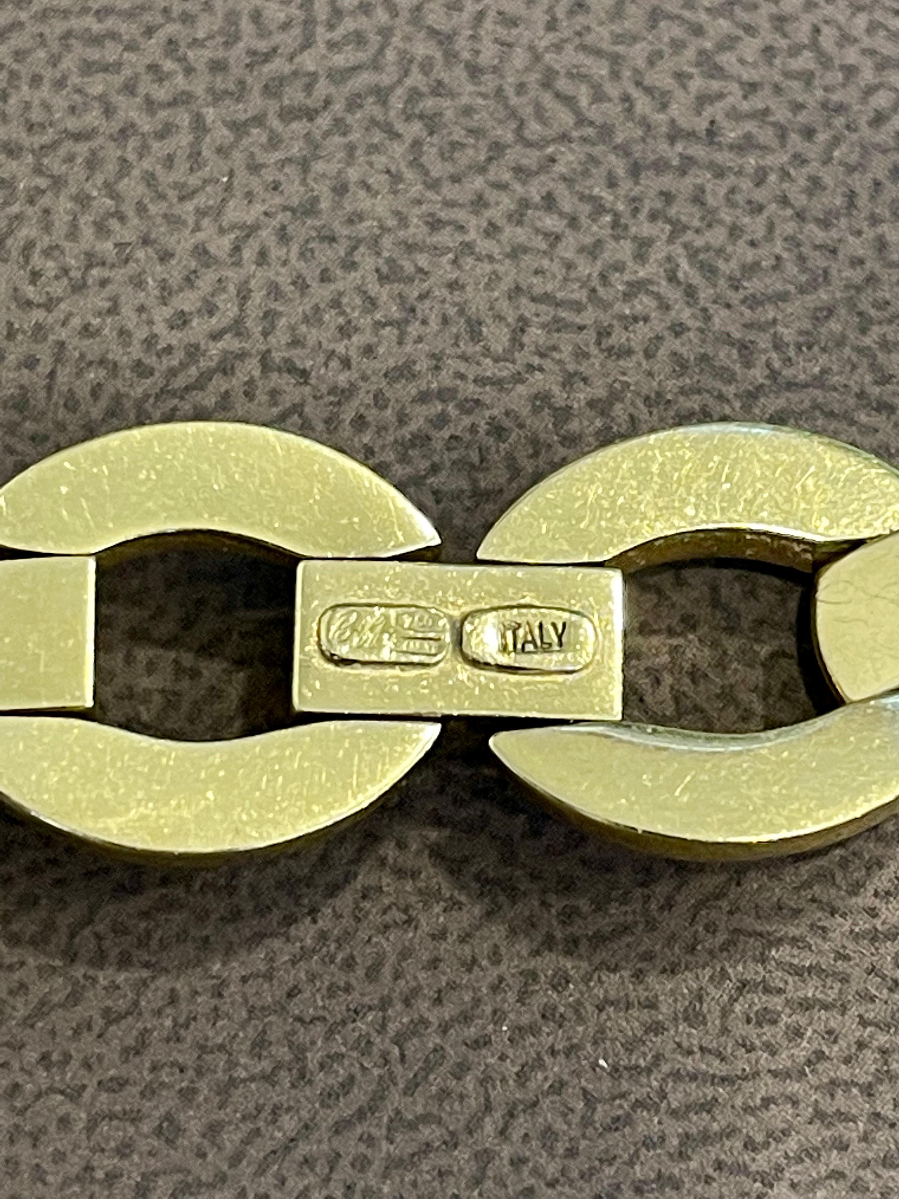 Designer Biffy's Italian Vintage 18 Karat Yellow Gold  Oval Link Necklace 2