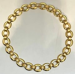 Diseñador Biffy's Vintage italiano de oro amarillo de 18 quilates  Collar de eslabones ovalados
