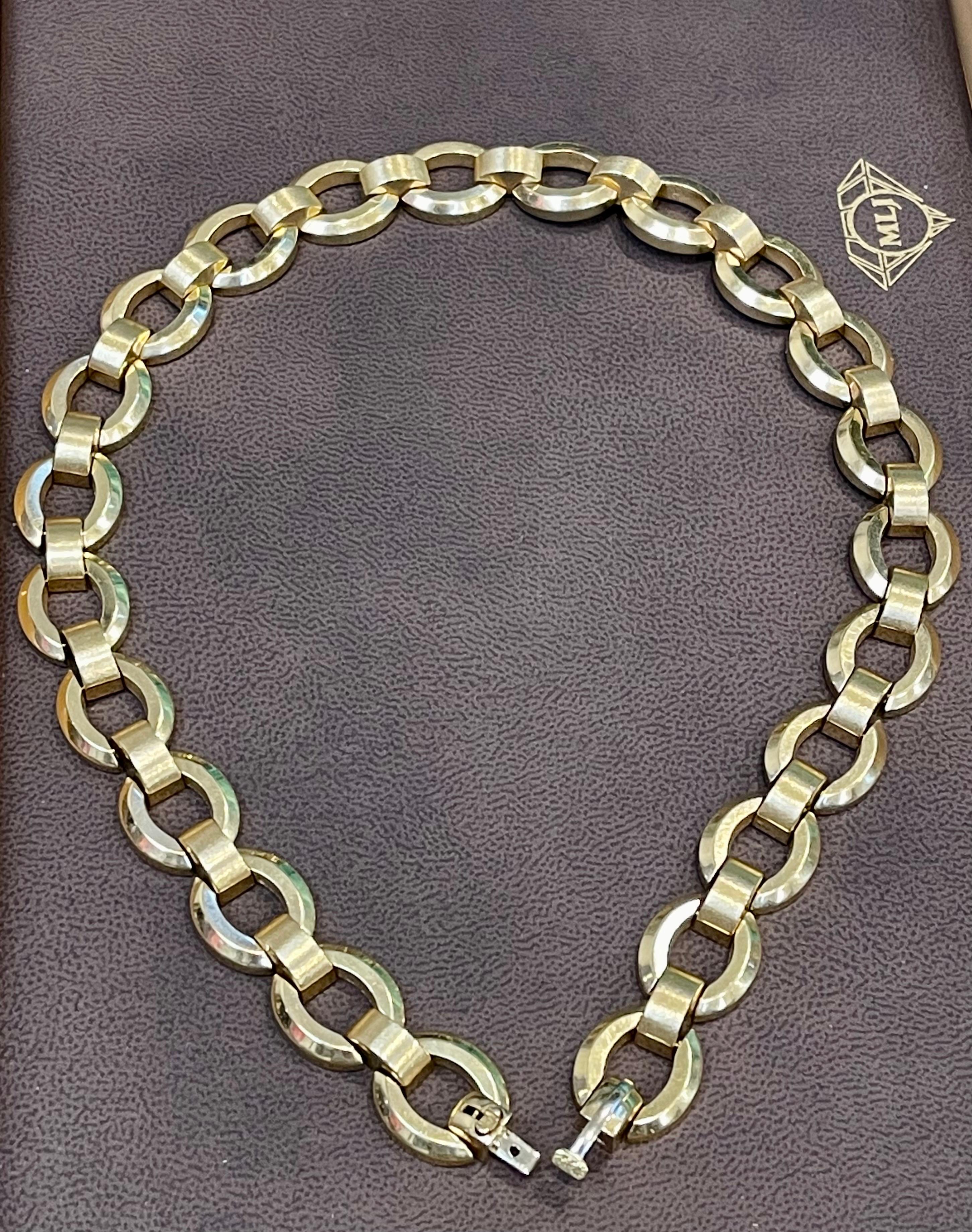 Designer Biffy's Italienisches Vintage 18 Karat Gelbgold  Ovale A Link Halskette Damen