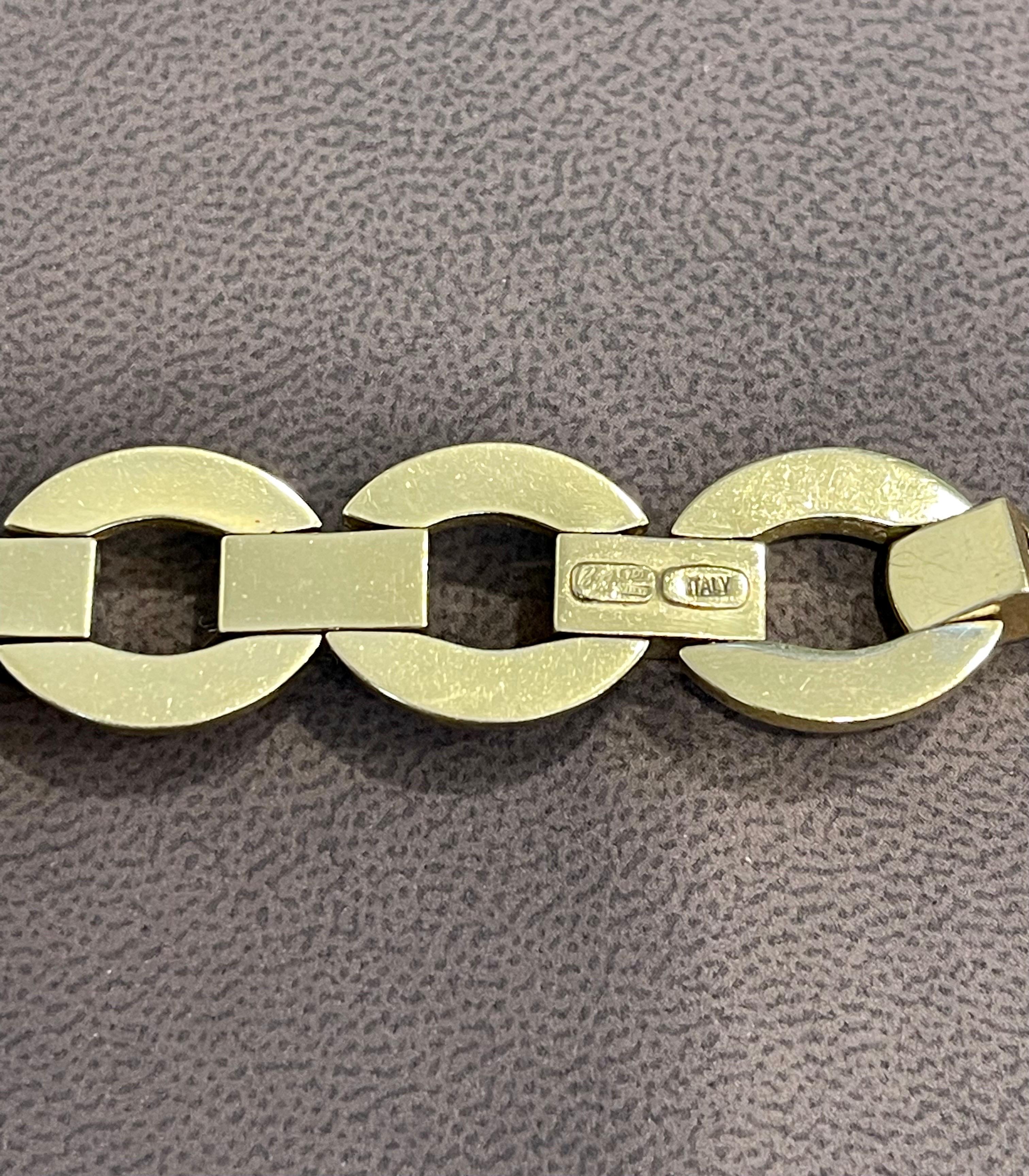 Designer Biffy's Italian Vintage 18 Karat Yellow Gold  Oval Link Necklace For Sale 1